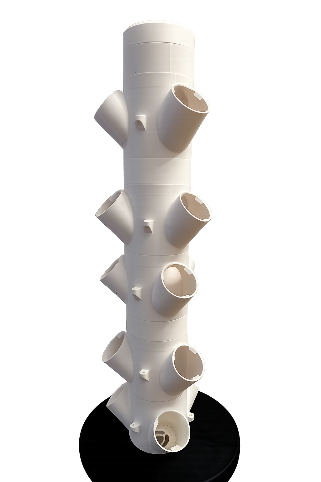 3D-printed hydroponic tower outer shell